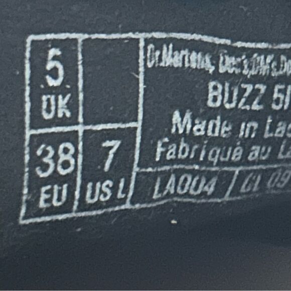 DR MARTENS BUZZ 5I leather rare hard to find platform lace up oxfords shoes sz7 - Picture 3 of 8